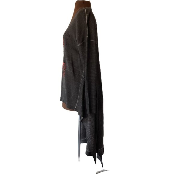 Angelsneverdie High Low Grey Sweater - Picture 3 of 6